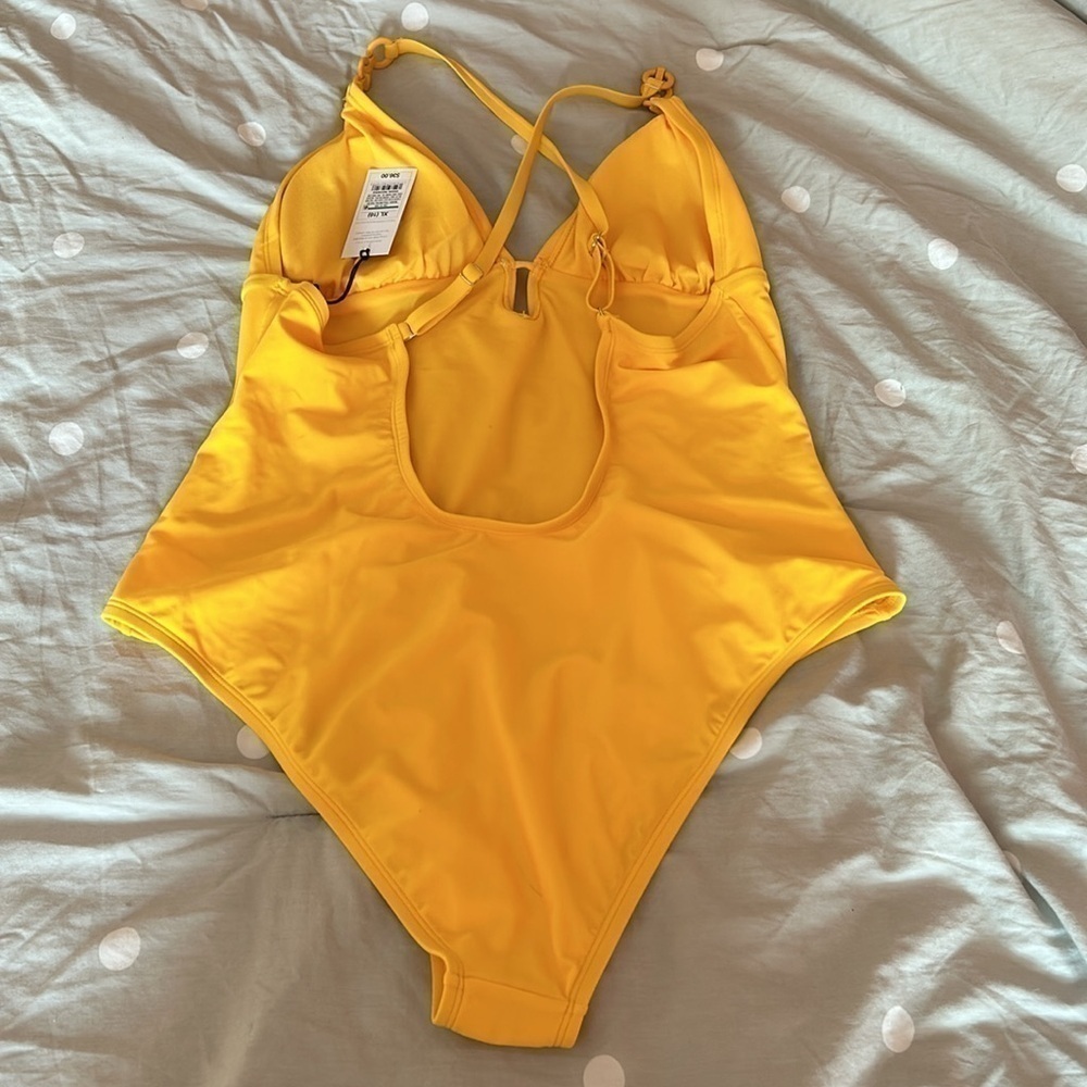 NWT Shade & Shore Yellow One Piece Swimsuit - Picture 2 of 5